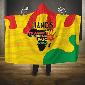 Hands Off Traore Burkina Faso Africa Hooded Blanket Military Pattern