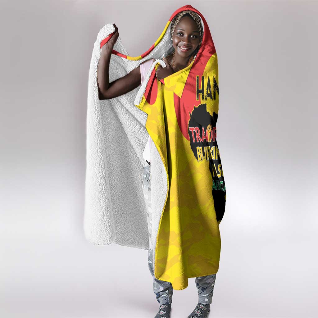 Hands Off Traore Burkina Faso Africa Hooded Blanket Military Pattern