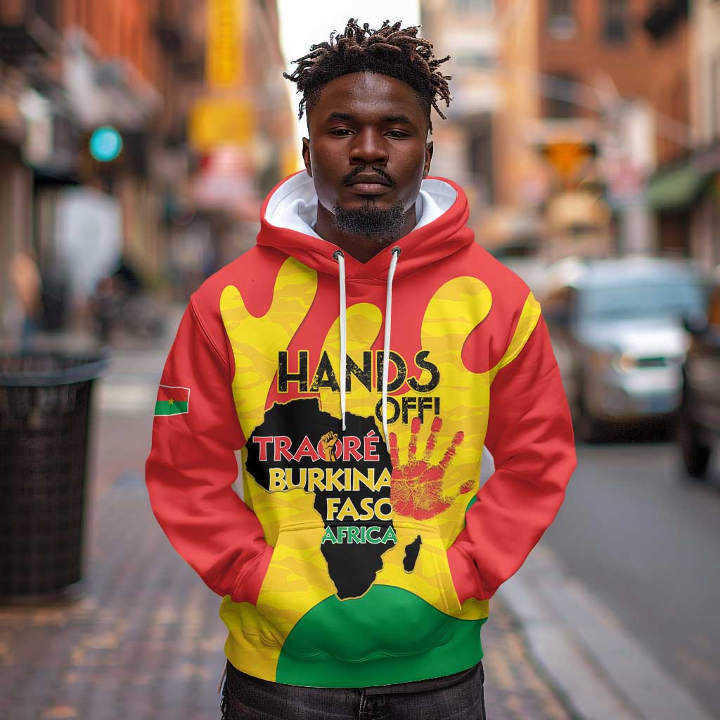 Hands Off Traore Burkina Faso Africa Hoodie Military Pattern