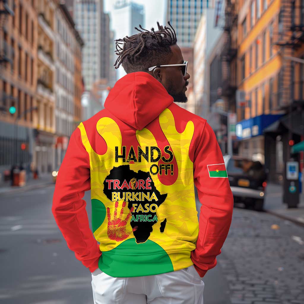Hands Off Traore Burkina Faso Africa Hoodie Military Pattern