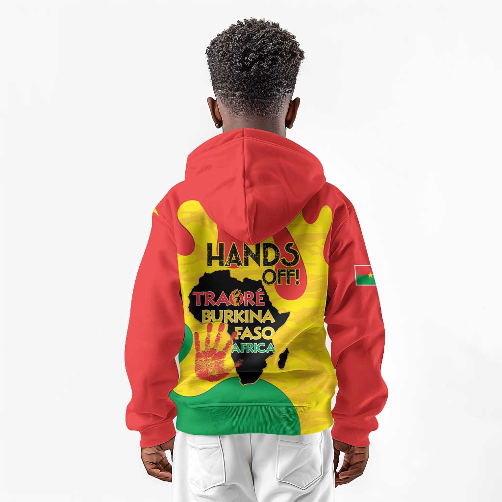 Hands Off Traore Burkina Faso Africa Kid Hoodie Military Pattern
