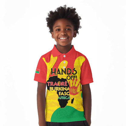 Hands Off Traore Burkina Faso Africa Kid Polo Shirt Military Pattern