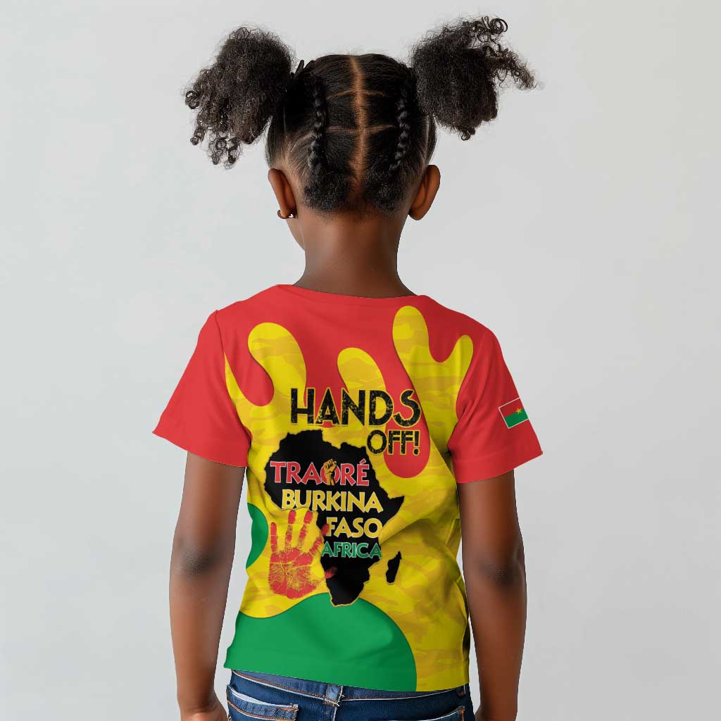 Hands Off Traore Burkina Faso Africa Kid T shirt Military Pattern