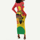 Hands Off Traore Burkina Faso Africa Long Sleeve Bodycon Dress Military Pattern LT15
