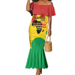 Hands Off Traore Burkina Faso Africa Mermaid Dress Military Pattern