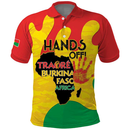 Hands Off Traore Burkina Faso Africa Polo Shirt Military Pattern