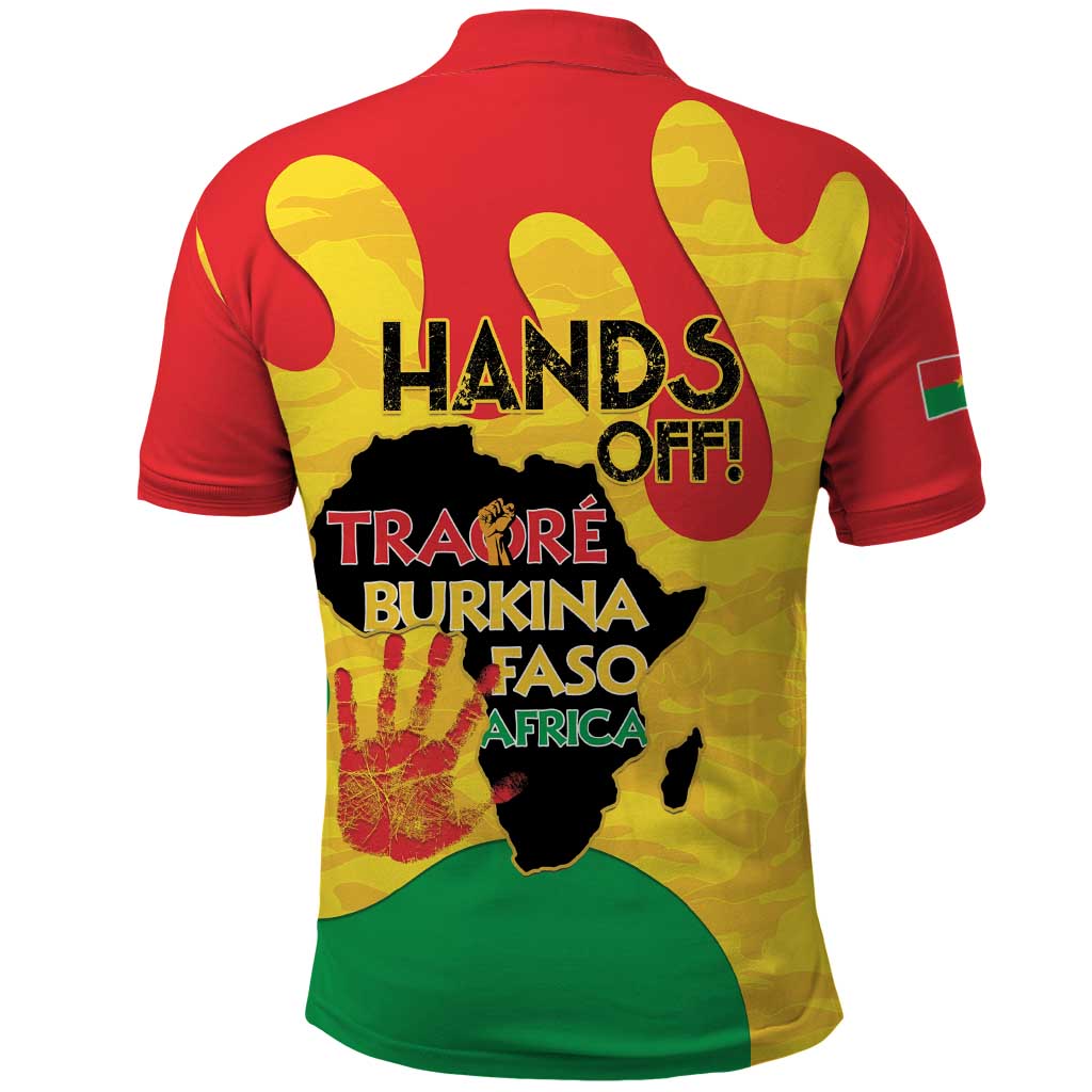 Hands Off Traore Burkina Faso Africa Polo Shirt Military Pattern