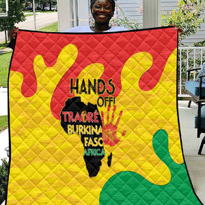 Hands Off Traore Burkina Faso Africa Quilt Military Pattern