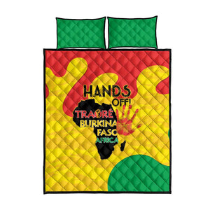 Hands Off Traore Burkina Faso Africa Quilt Bed Set Military Pattern