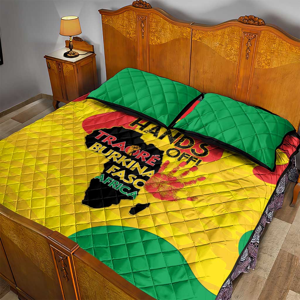 Hands Off Traore Burkina Faso Africa Quilt Bed Set Military Pattern