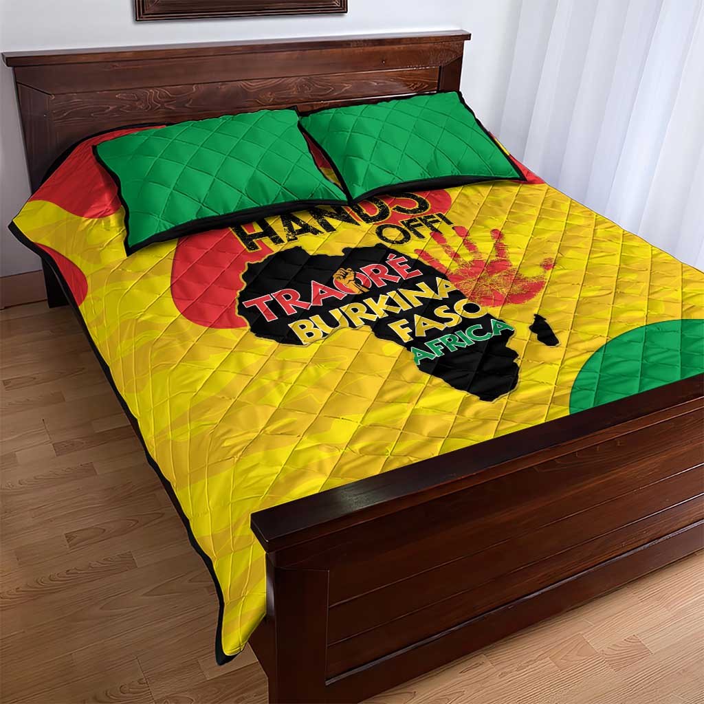 Hands Off Traore Burkina Faso Africa Quilt Bed Set Military Pattern