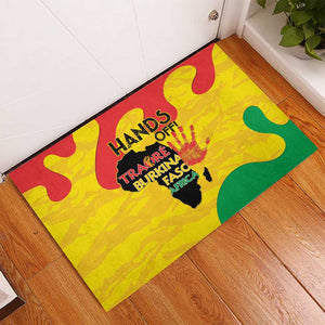 Hands Off Traore Burkina Faso Africa Rubber Doormat Military Pattern