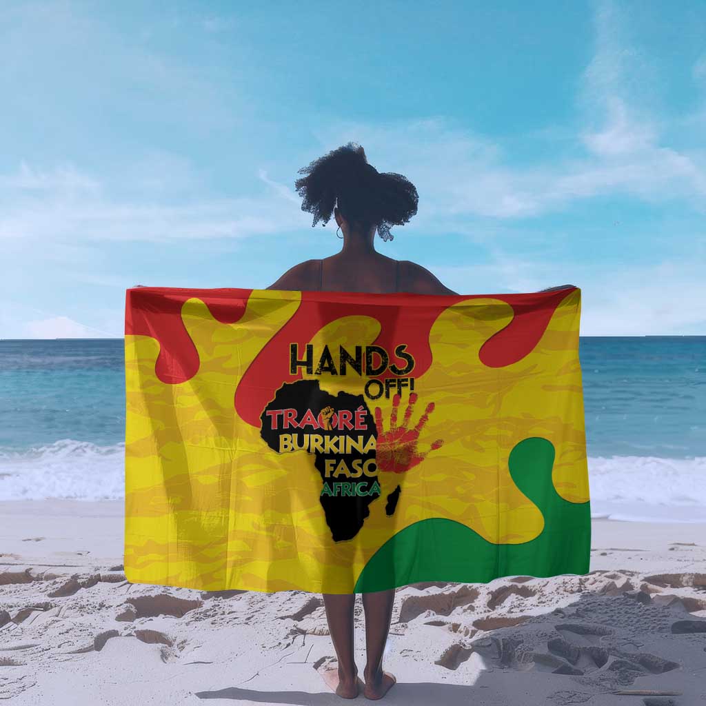 Hands Off Traore Burkina Faso Africa Sarong Military Pattern