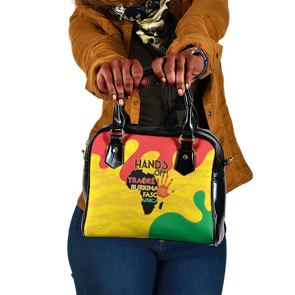 Hands Off Traore Burkina Faso Africa Shoulder Handbag Military Pattern