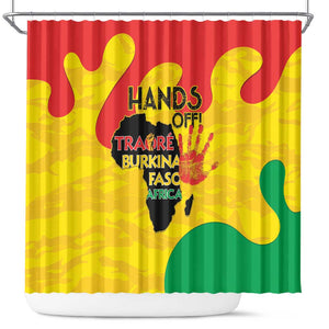 Hands Off Traore Burkina Faso Africa Shower Curtain Military Pattern