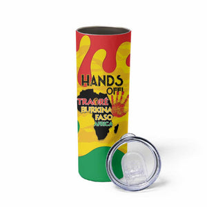 Hands Off Traore Burkina Faso Africa Skinny Tumbler Military Pattern
