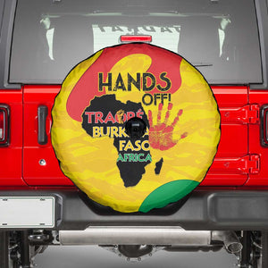 Hands Off Traore Burkina Faso Africa Spare Tire Cover Military Pattern