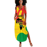 Hands Off Traore Burkina Faso Africa Summer Maxi Dress Military Pattern