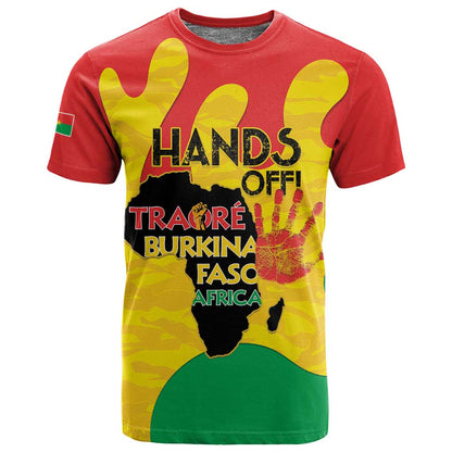Hands Off Traore Burkina Faso Africa T shirt Military Pattern