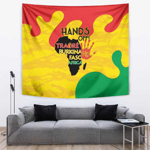 Hands Off Traore Burkina Faso Africa Tapestry Military Pattern