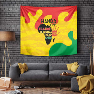 Hands Off Traore Burkina Faso Africa Tapestry Military Pattern
