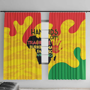 Hands Off Traore Burkina Faso Africa Window Curtain Military Pattern