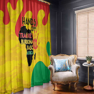 Hands Off Traore Burkina Faso Africa Window Curtain Military Pattern