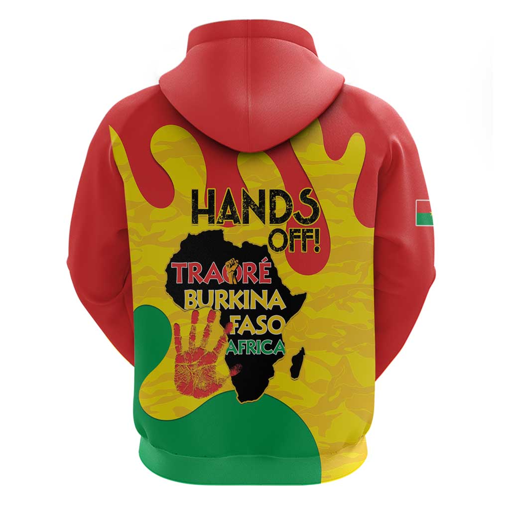 Hands Off Traore Burkina Faso Africa Zip Hoodie Military Pattern