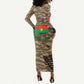 Bravo Caption Traore! Viva Burkina Faso Nation! Long Sleeve Bodycon Dress LT15