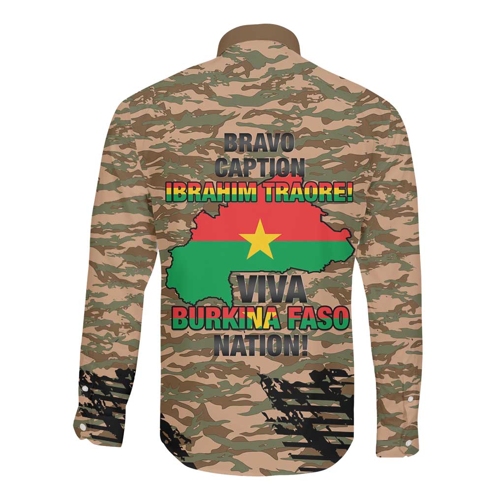 Bravo Caption Traore! Viva Burkina Faso Nation! Long Sleeve Button Shirt