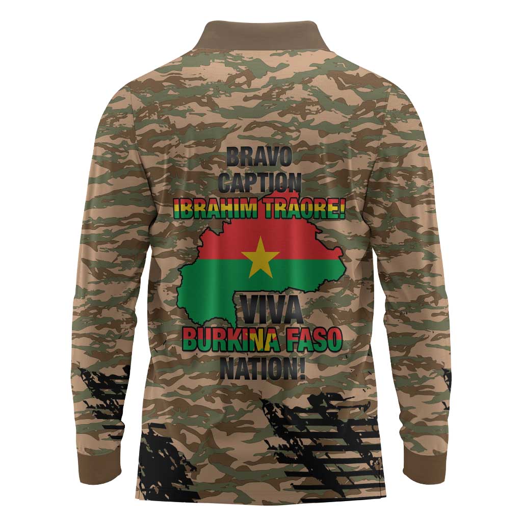 Bravo Caption Traore! Viva Burkina Faso Nation! Long Sleeve Polo Shirt