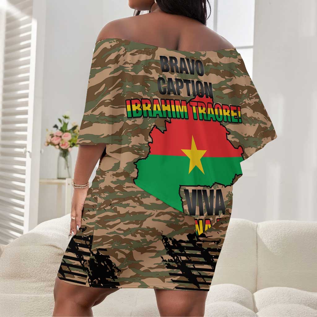 Bravo Caption Traore! Viva Burkina Faso Nation! Off Shoulder Short Dress
