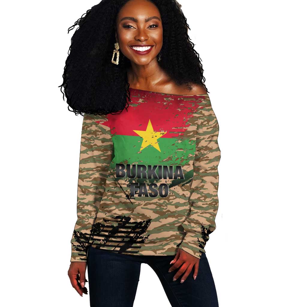 Bravo Caption Traore! Viva Burkina Faso Nation! Off Shoulder Sweater