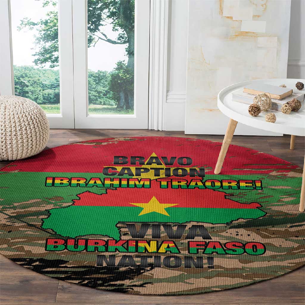 Bravo Caption Traore! Viva Burkina Faso Nation! Round Carpet