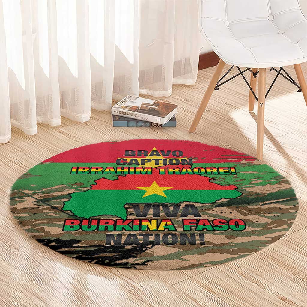 Bravo Caption Traore! Viva Burkina Faso Nation! Round Carpet