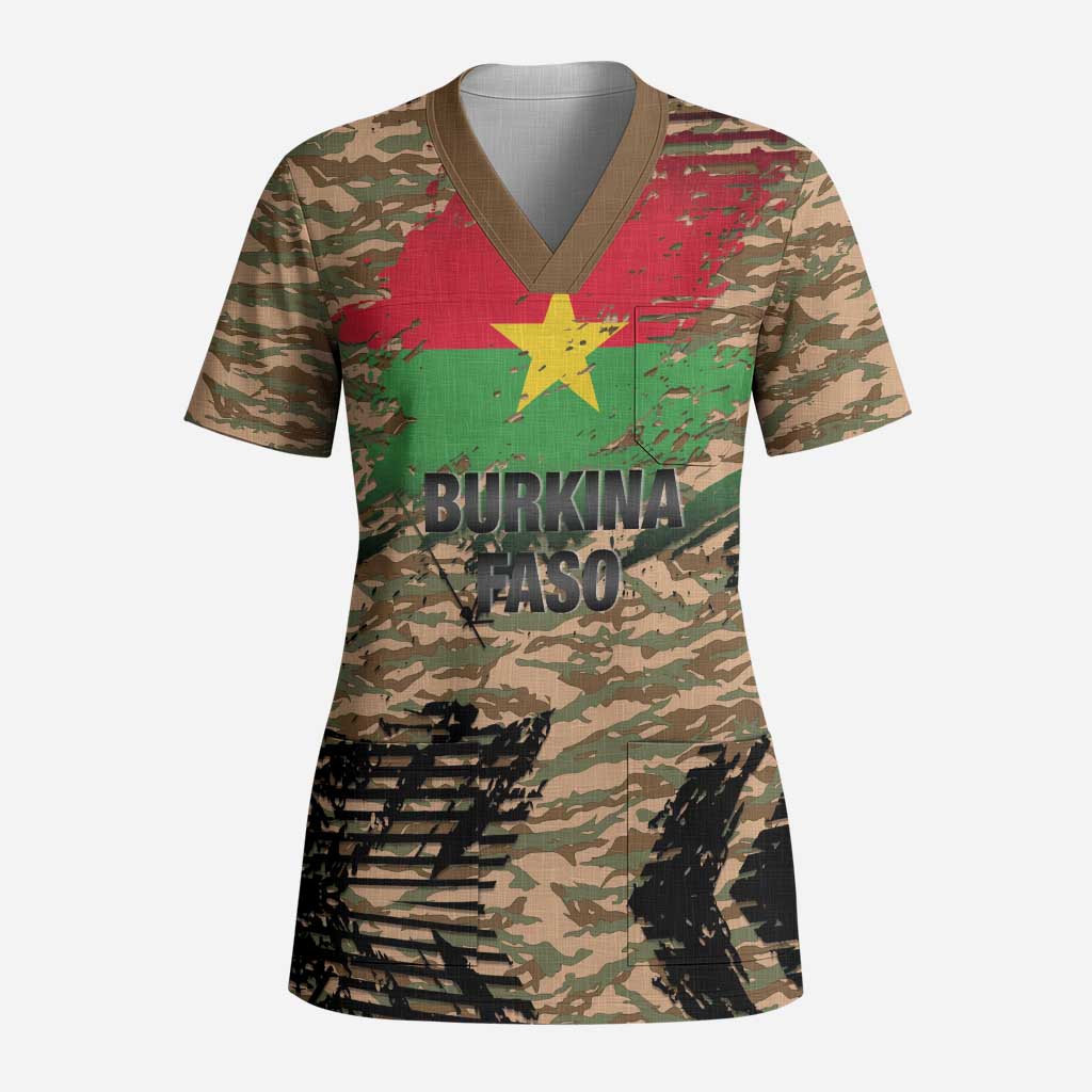 Burkina Faso Military Scrub Top Bravo Caption Traore! Viva Burkina Faso Nation! - African Pride