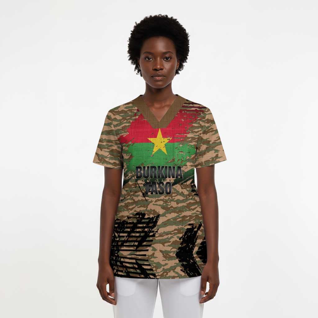 Burkina Faso Military Scrub Top Bravo Caption Traore! Viva Burkina Faso Nation! - African Pride
