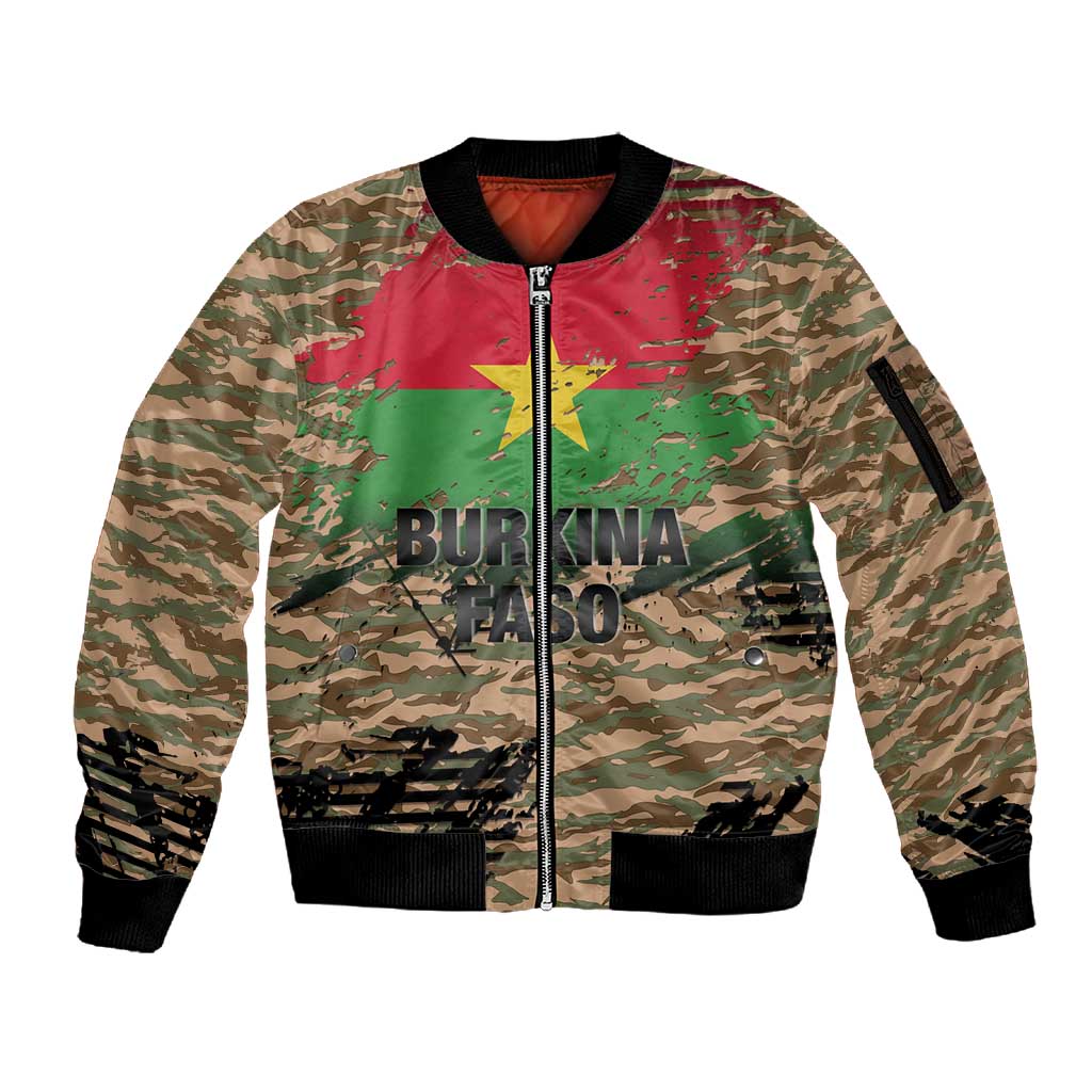 Bravo Caption Traore! Viva Burkina Faso Nation! Sleeve Zip Bomber Jacket
