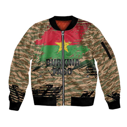 Bravo Caption Traore! Viva Burkina Faso Nation! Sleeve Zip Bomber Jacket