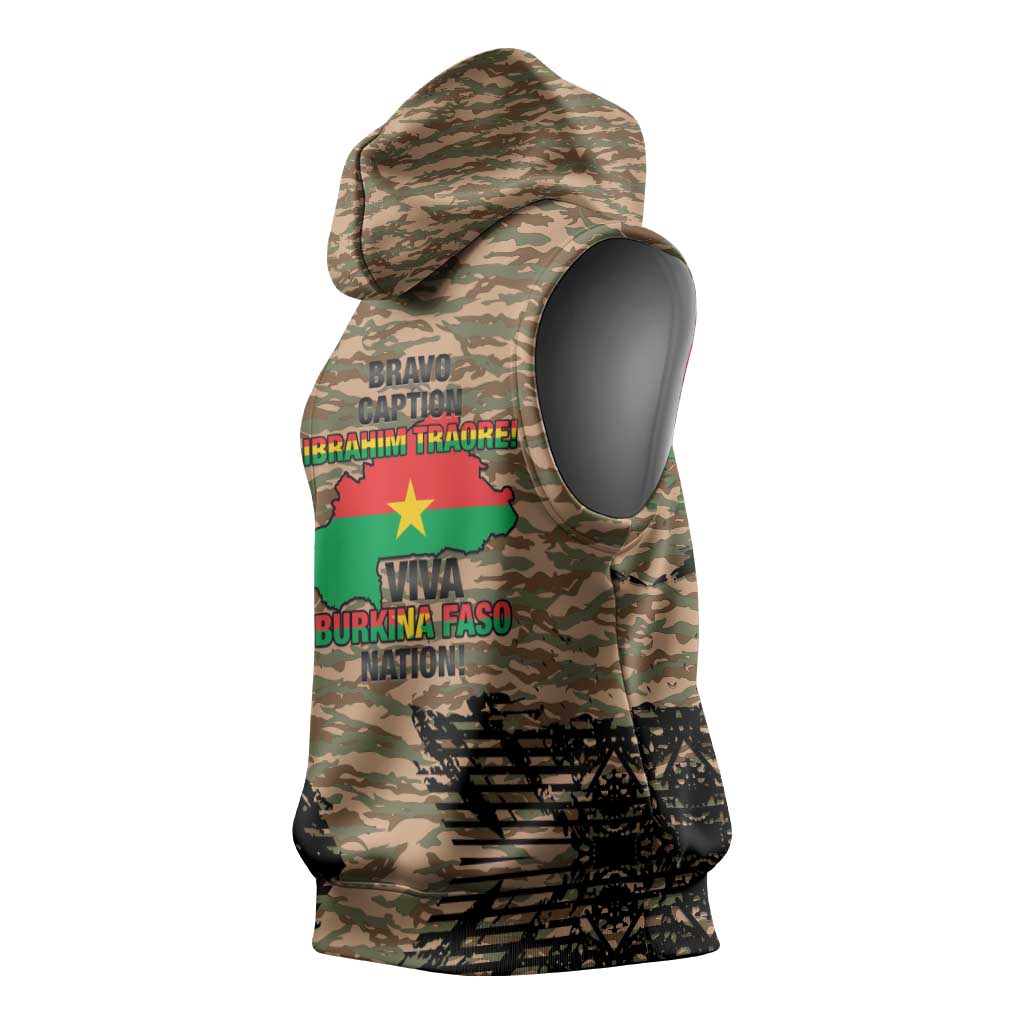 Bravo Caption Traore! Viva Burkina Faso Nation! Sleeveless Hoodie - African Pride