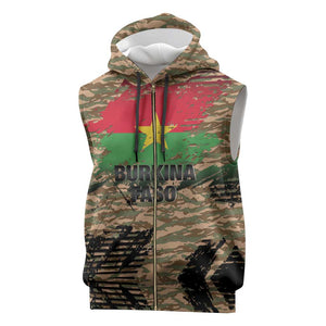 Bravo Caption Traore! Viva Burkina Faso Nation! Sleeveless Zip Hoodie - African Pride