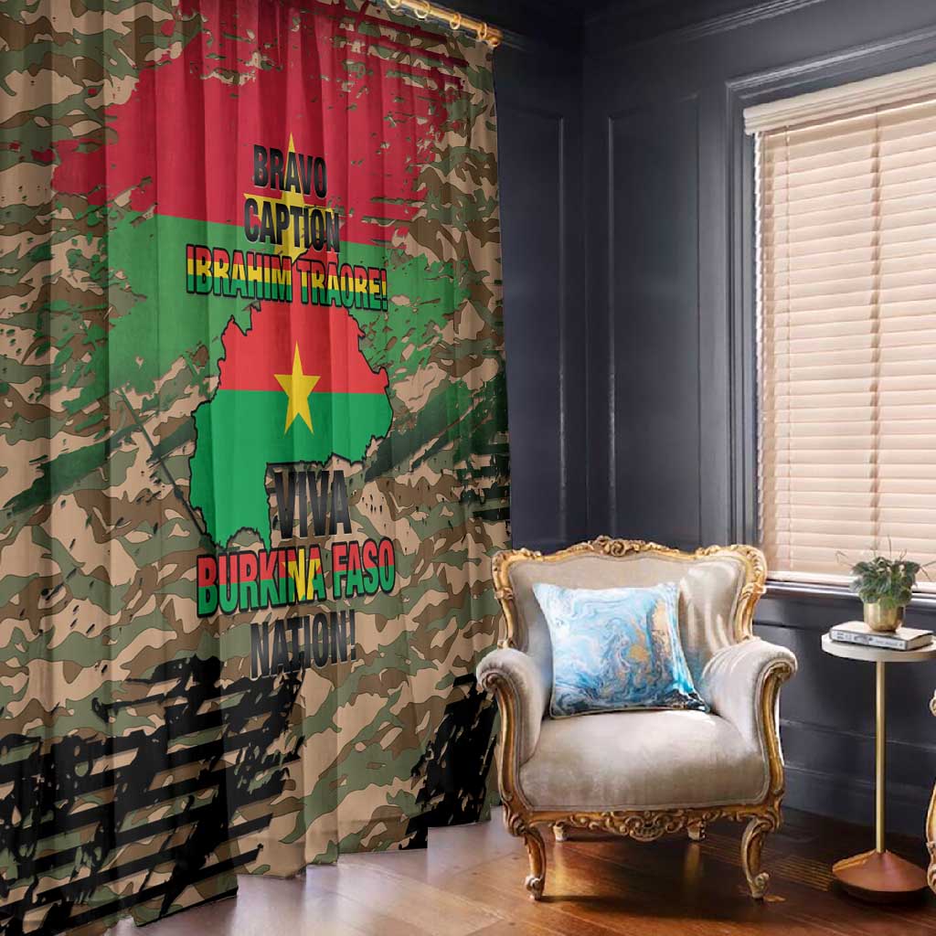 Bravo Caption Traore! Viva Burkina Faso Nation! Window Curtain
