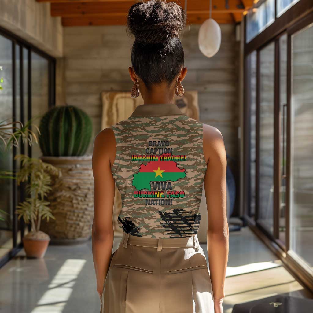 Bravo Caption Traore! Viva Burkina Faso Nation! Women Sleeveless Polo Shirt