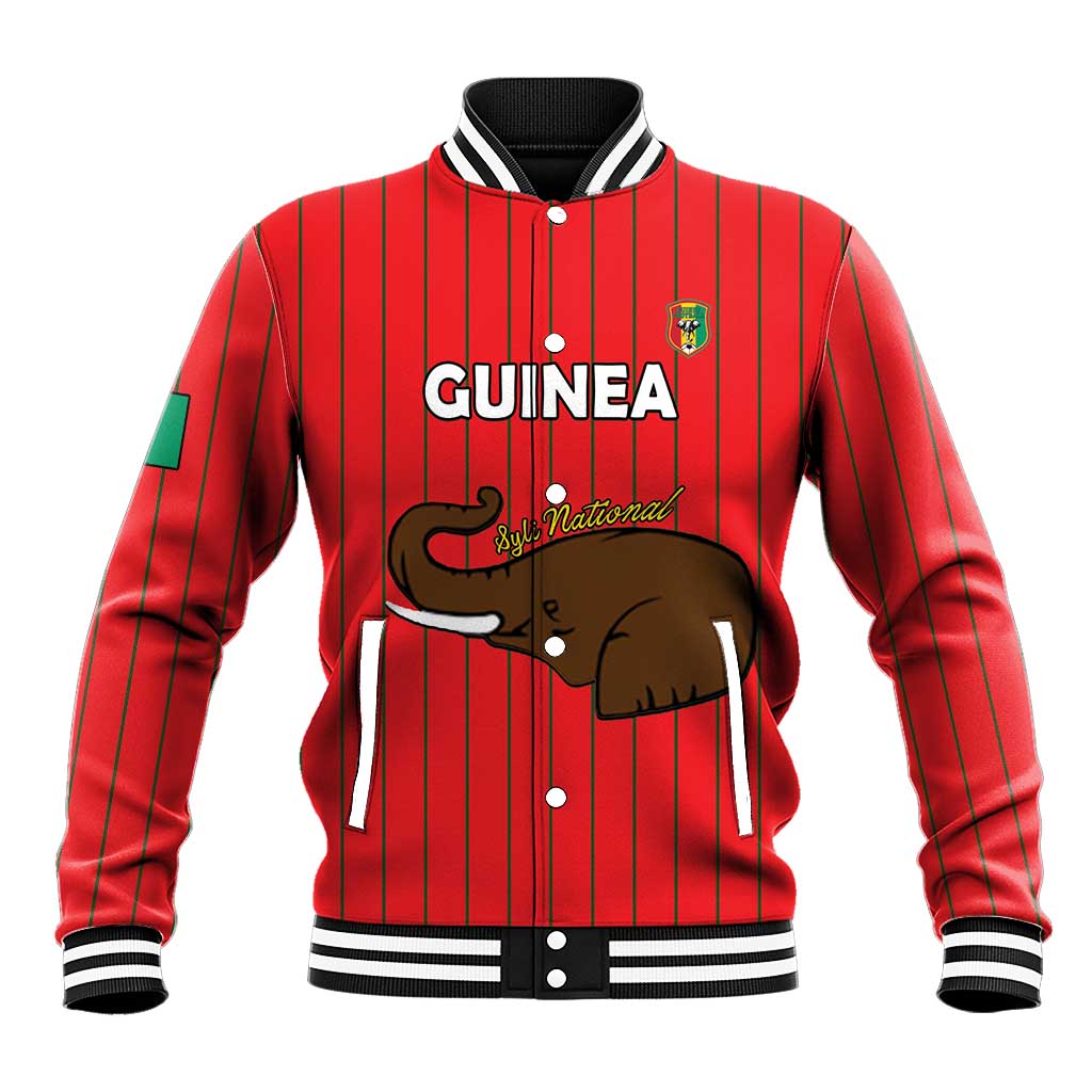 Guinea Football Custom Baseball Jacket Allez Syli National - African Pride