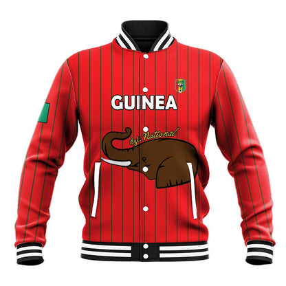 Guinea Football Custom Baseball Jacket Allez Syli National - African Pride