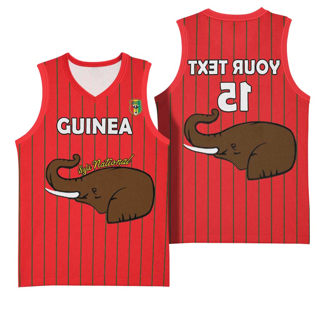 Guinea Football Custom Basketball Jersey Allez Syli National - African Pride
