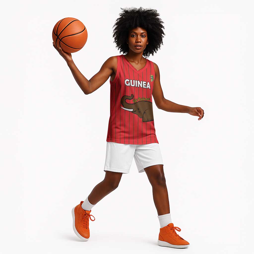 Guinea Football Custom Basketball Jersey Allez Syli National - African Pride
