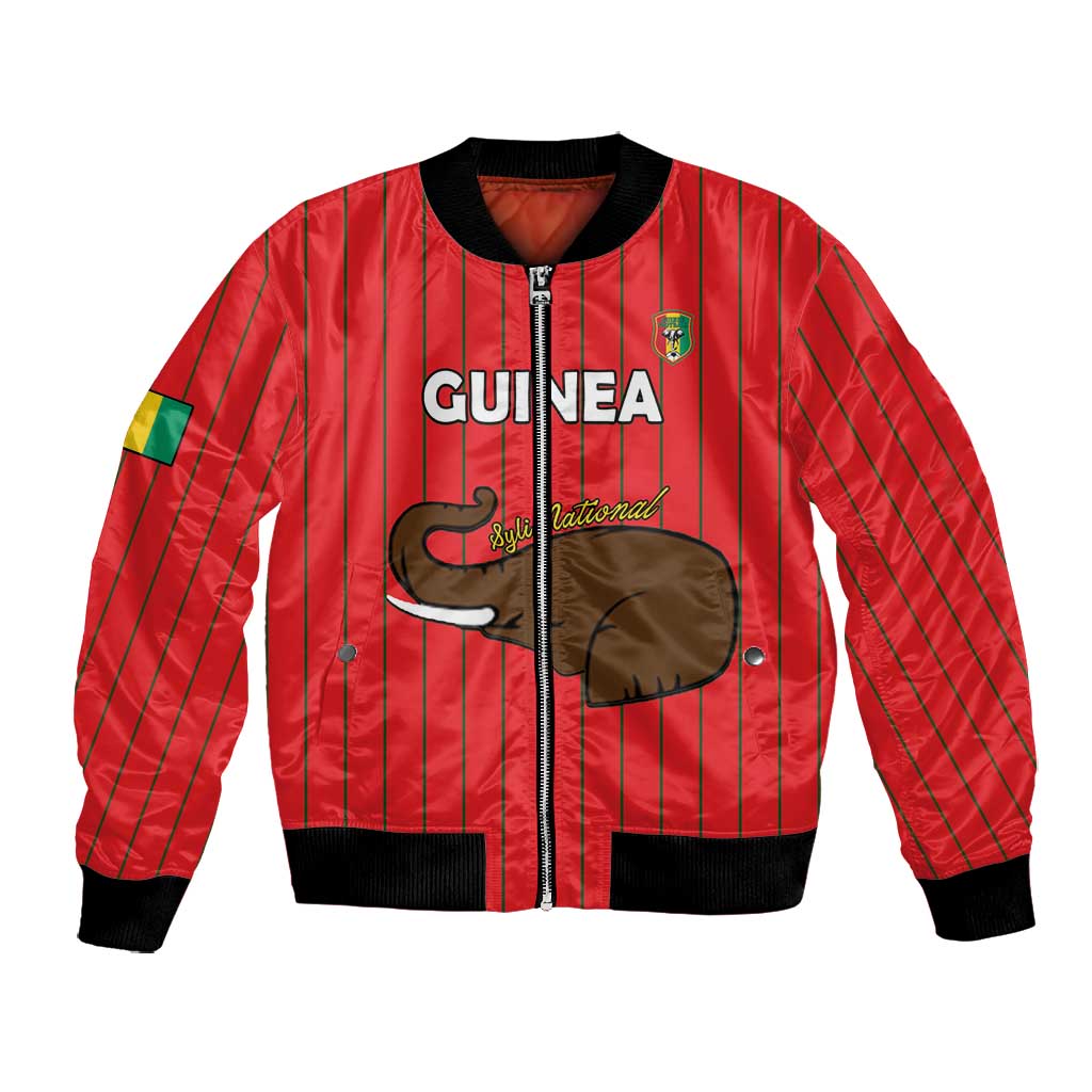 Guinea Football Custom Bomber Jacket Allez Syli National - African Pride