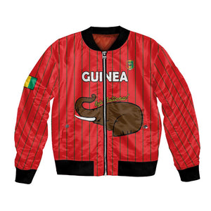 Guinea Football Custom Bomber Jacket Allez Syli National - African Pride