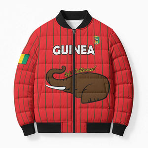 Custom Guinea Football Bomber Puffer Jacket Allez Syli National